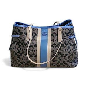 Coach Blue and Gray Women's Tote Bag
